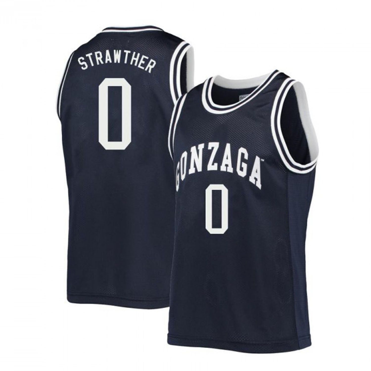 Julian Strawther Jersey Gonzaga Bulldogs College Basketball Navy #01