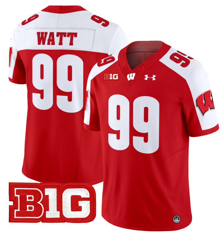 JJ Watt Jersey #99 Wisconsin Badgers Vapor Football Stitched Red Alternate