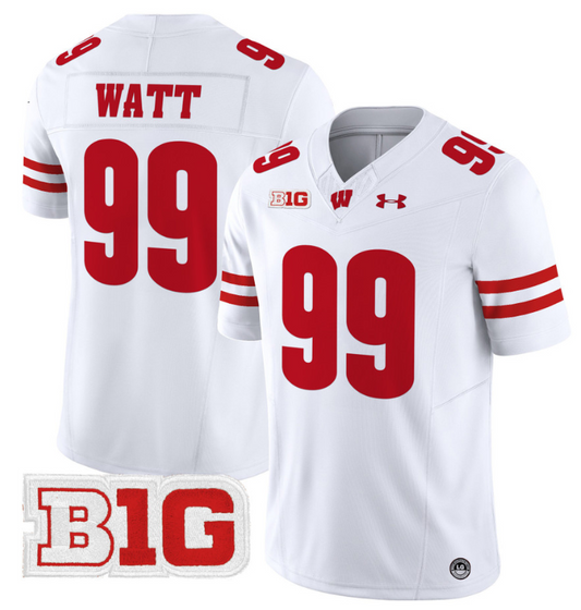 JJ Watt Jersey #99 Wisconsin Badgers Vapor Football Stitched White