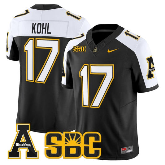 JJ Kohl Jersey #17 App State Mountaineers 2025 Vapor Limited Stitched