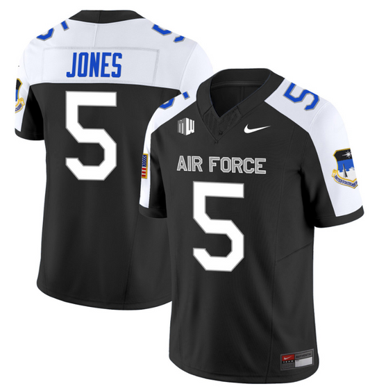 Jensen Jones Jersey #5 Air Force Falcons Limited Football Stitched Black Alternate