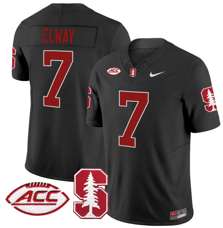 John Elway Jersey #7 Stanford Cardinal Vapor Limited College Football Stitched Black