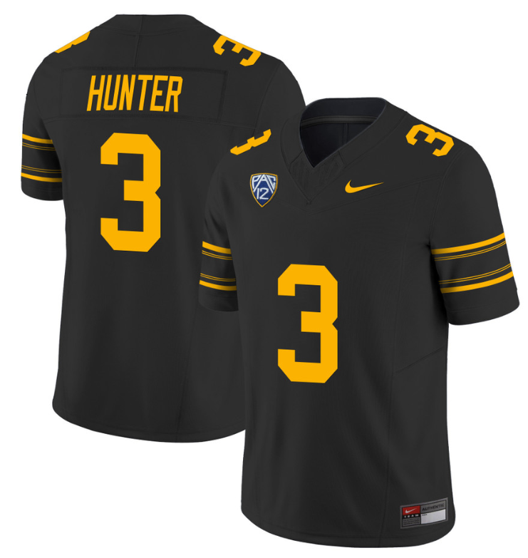 Jeremiah Hunter Jersey #3 California Golden Bears Limited Stitched Black