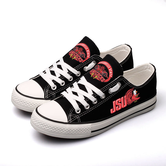 Jacksonville State Gamecocks Limited Print NCAA College Students Low Top Canvas Shoes Sport Sneakers