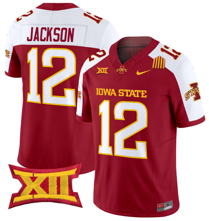 Jaylon Jackson Jersey #12 Iowa State Cyclones Vapor Limited College Football Stitched Cardinal Alternate