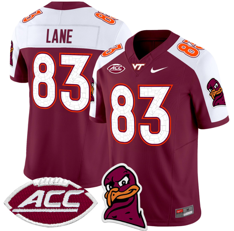 Jaylin Lane Jersey #83 Virginia Tech Hokies Vapor Limited College Football Maroon Alternate