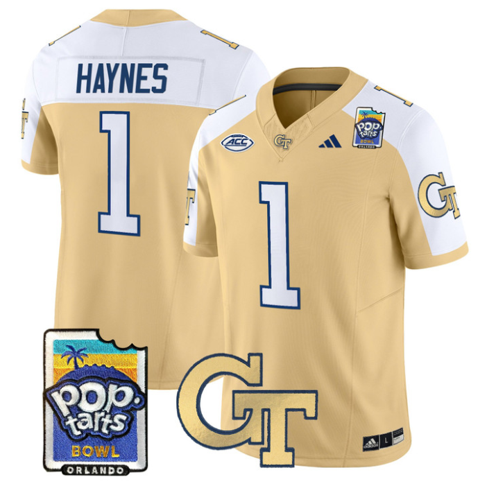 Jamal Haynes Jersey #1 Georgia Tech Jackets Pop-Tarts Bowl Stitched