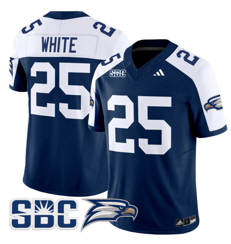 Jalen White Jersey #25 Georgia Southern Eagles 2024 Stitched Blue Alternate