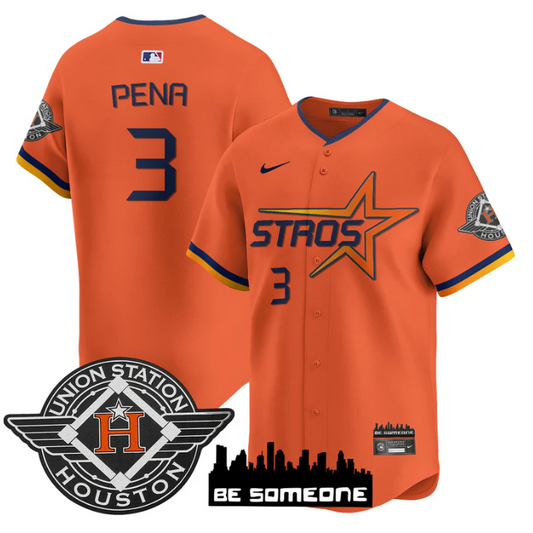 Jeremy Pena Jersey #3 Houston Astros 2025 City Connect Vapor Premier Limited Stitched Orange