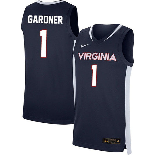 Jayden Gardner Jersey #1 Virginia Cavaliers College Basketball Stitched Navy