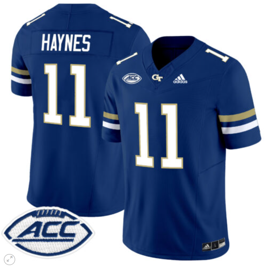 Jamal Haynes Jersey #11 Georgia Tech Yellow Jackets Vapor Limited Football Navy