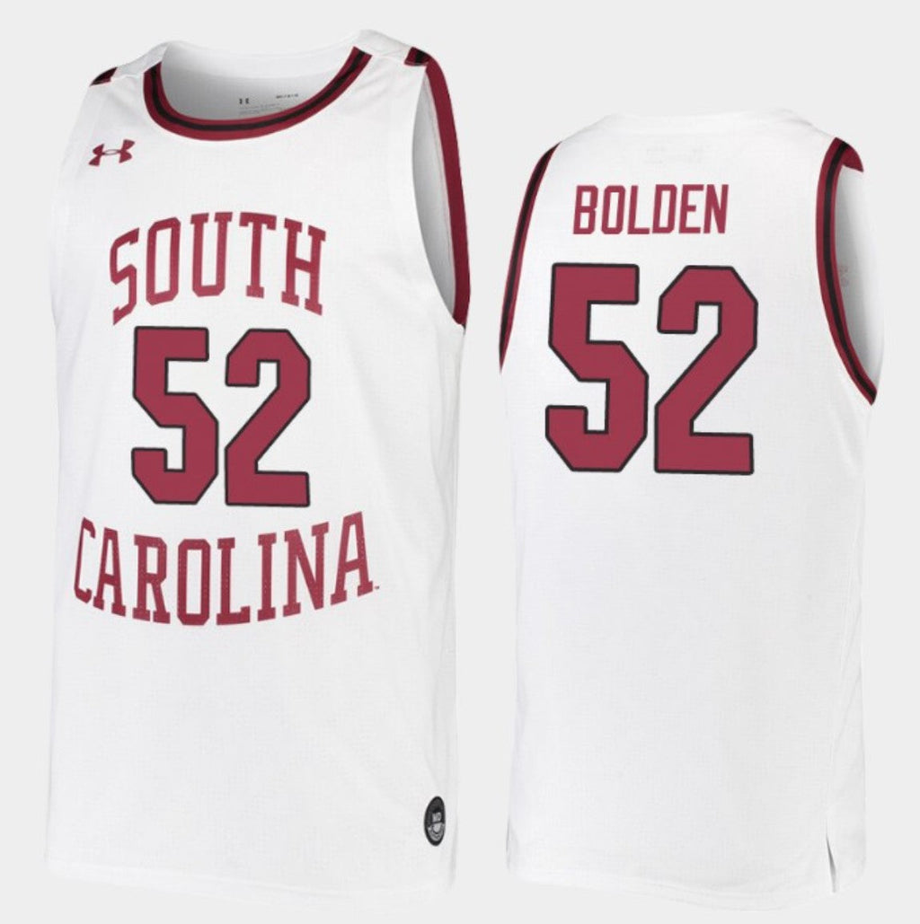 Jair Bolden Jersey South Carolina Gamecocks College Basketball White Replica #52