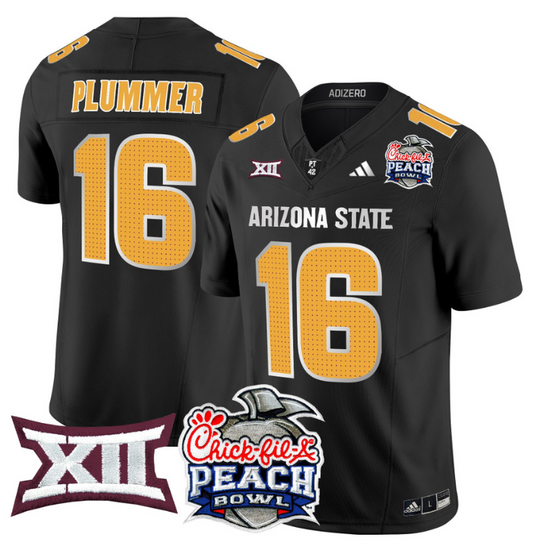 Jake Plummer Jersey #16 Arizona State Sun Devils 2025 Peach Bowl Black