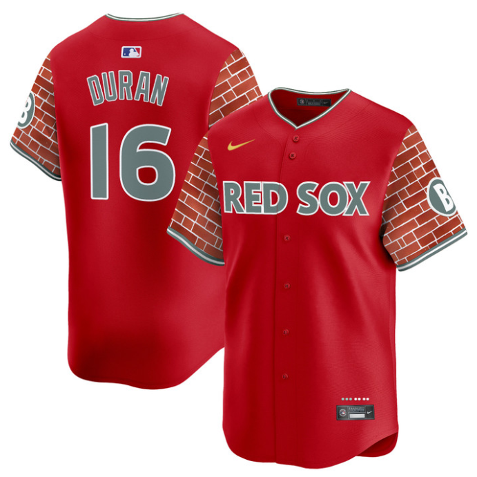 Jarren Duran Jersey #16 Boston Red Sox 2025 Fenway Red Brick Style Vapor Premier Stitched Red