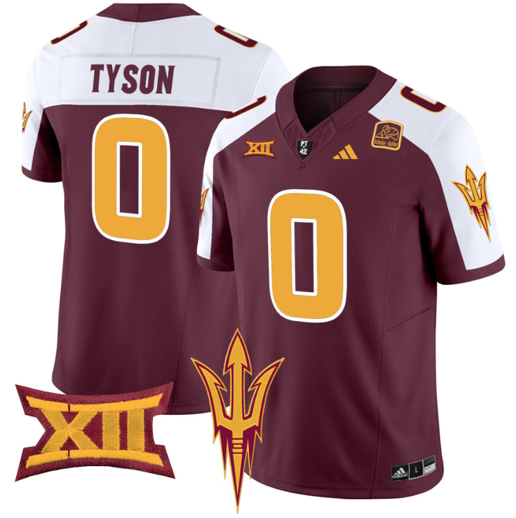 Jordyn Tyson Jersey #0 Arizona State Sun Devils Vapor Limited College Football Maroon Alternate