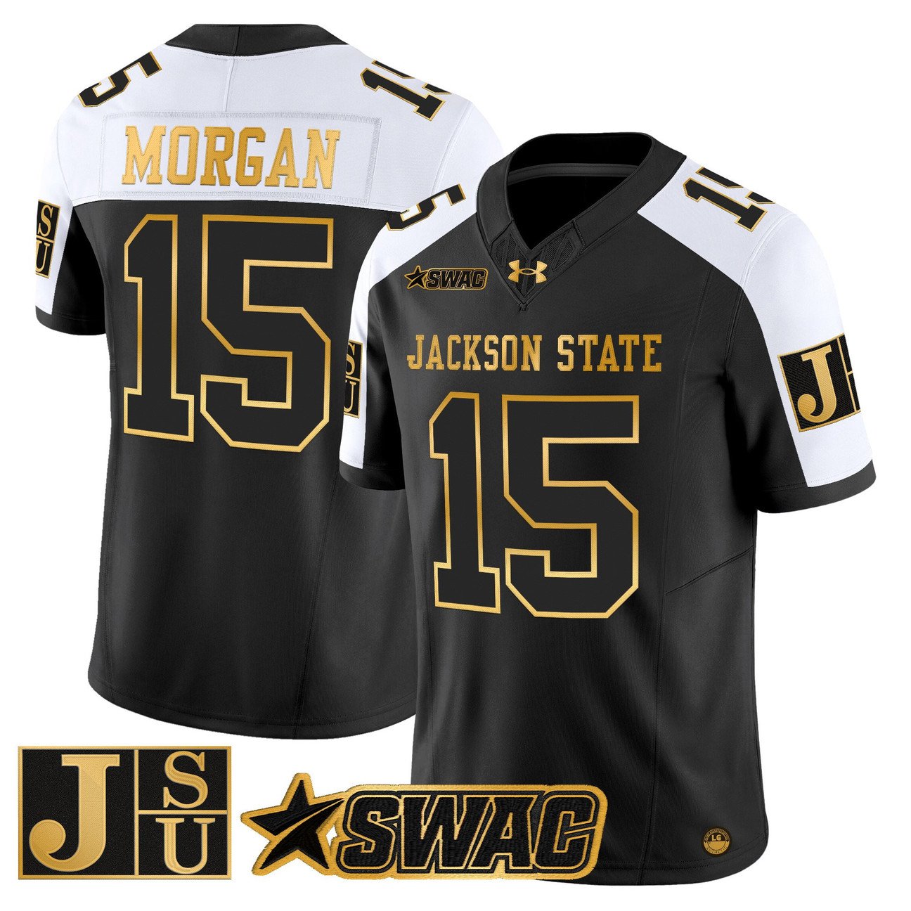 JaCobian Morgan Jersey #15 Jackson State Tigers 2025 Vapor Stitched