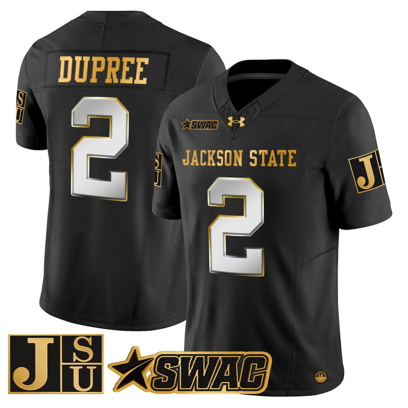 Ja'Naylon Dupree Jersey #2 Jackson State Tigers 2025 Vapor Stitched