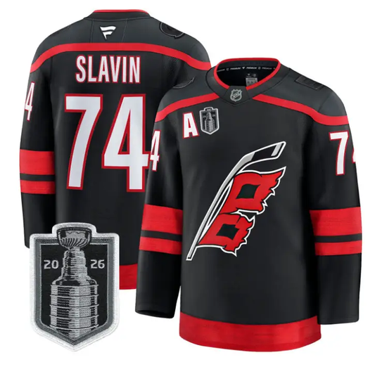 Jaccob Slavin Jersey #74 Carolina Hurricanes 2026 Stanley Cup Patch Stitched