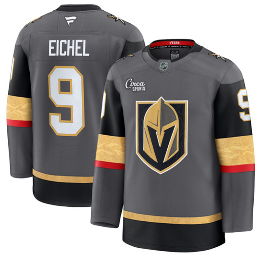 Jack Eichel Jersey #9 Vegas Golden Knights Premium Stitched Gray