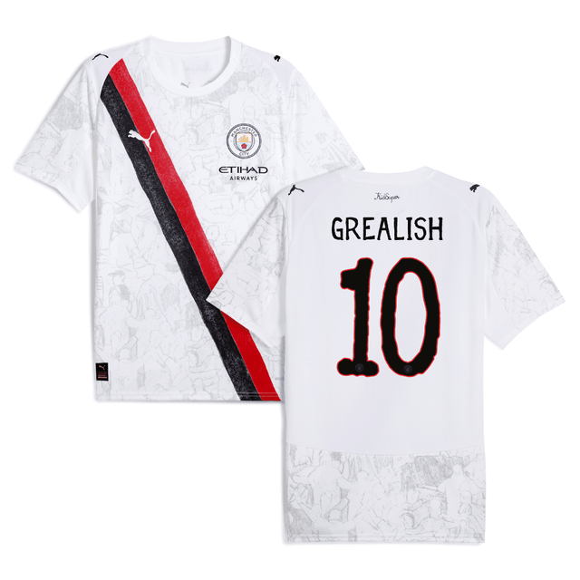 Jack Grealish 10 Manchester City 2025-26 Match Jersey – White