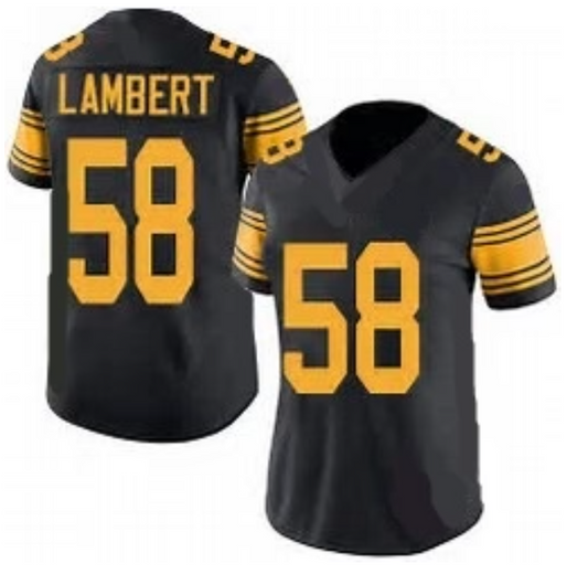 Jack Lambert Jersey Pittsburgh Steelers Custom Throwback Football