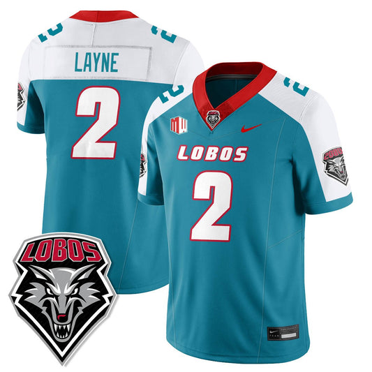 Jack Layne Jersey #2 UNM Lobo Football 2025 All Stitched Alternate