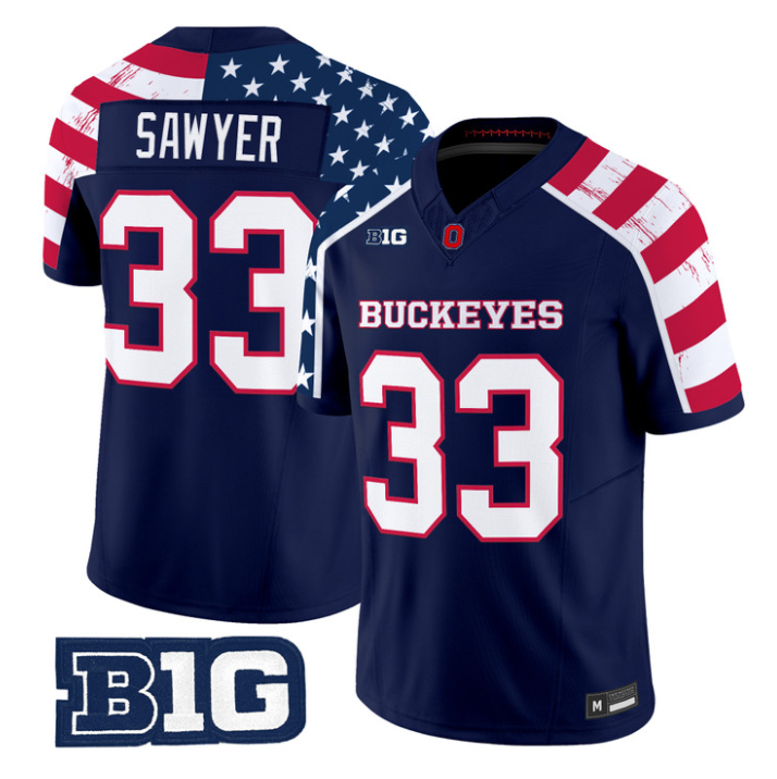 Jack Sawyer Jersey #33 Ohio State America 250 Edition Vapor Limited Stitched