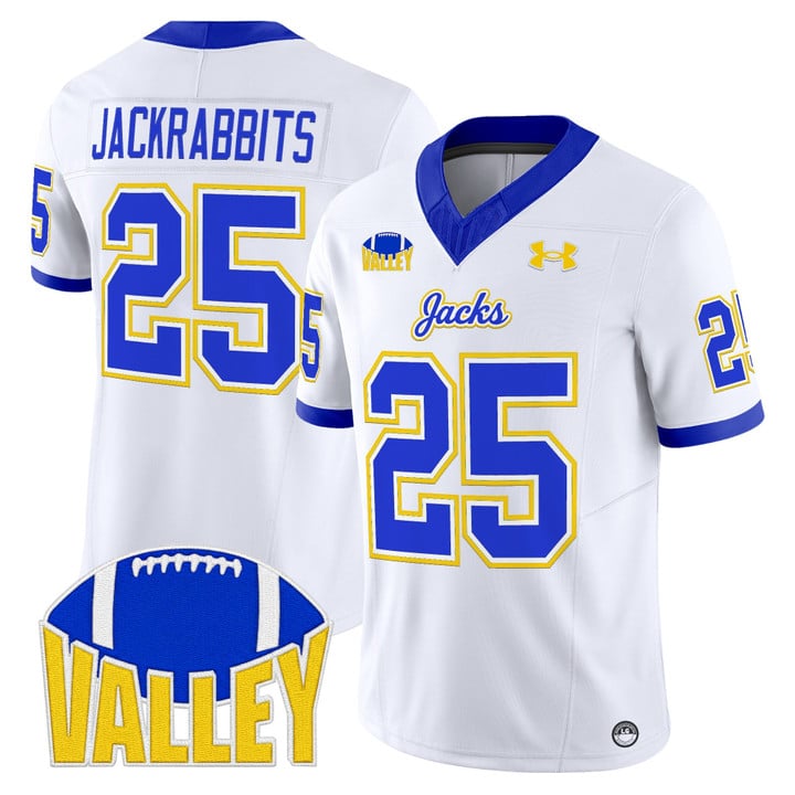 Jackrabbits Jersey #25 South Dakota State Jackrabbits 2025 Stitched White