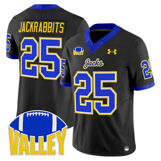 Jackrabbits Jersey #25 South Dakota State Jackrabbits 2025 Stitched Black