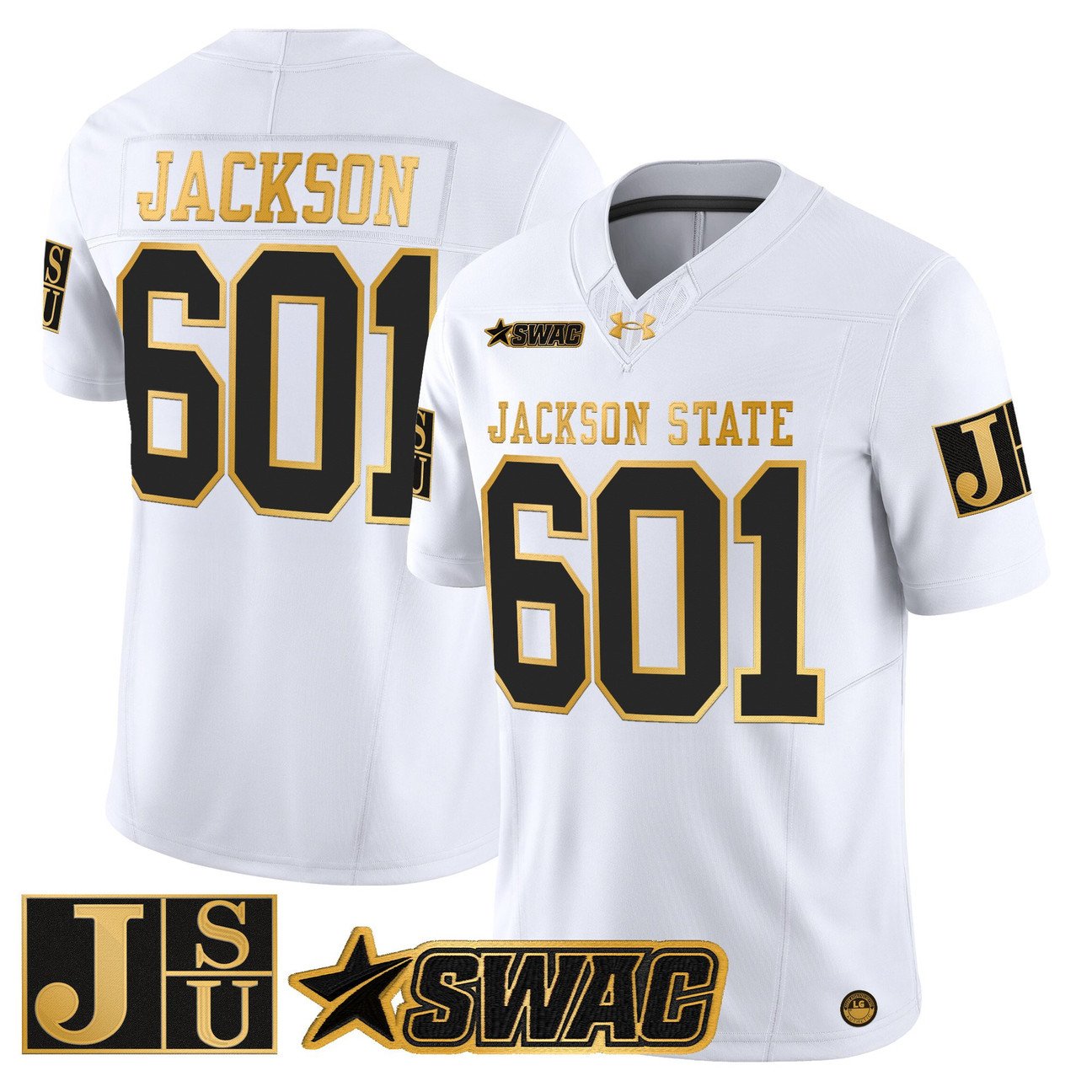Jackson Jersey #601 Jackson State Tigers 2025 Vapor Stitched