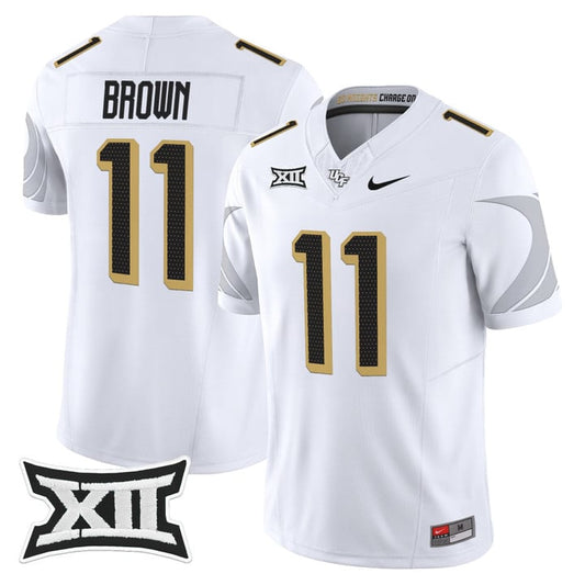 Jacurri Brown Jersey #11 UCF Knights 2025 Vapor Limited Football Stitched White