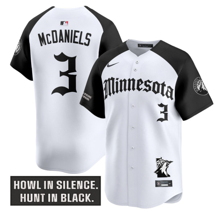 Jaden Mcdaniels Jersey #3 Minnesota Timberwolves Gothic North Howl Edition