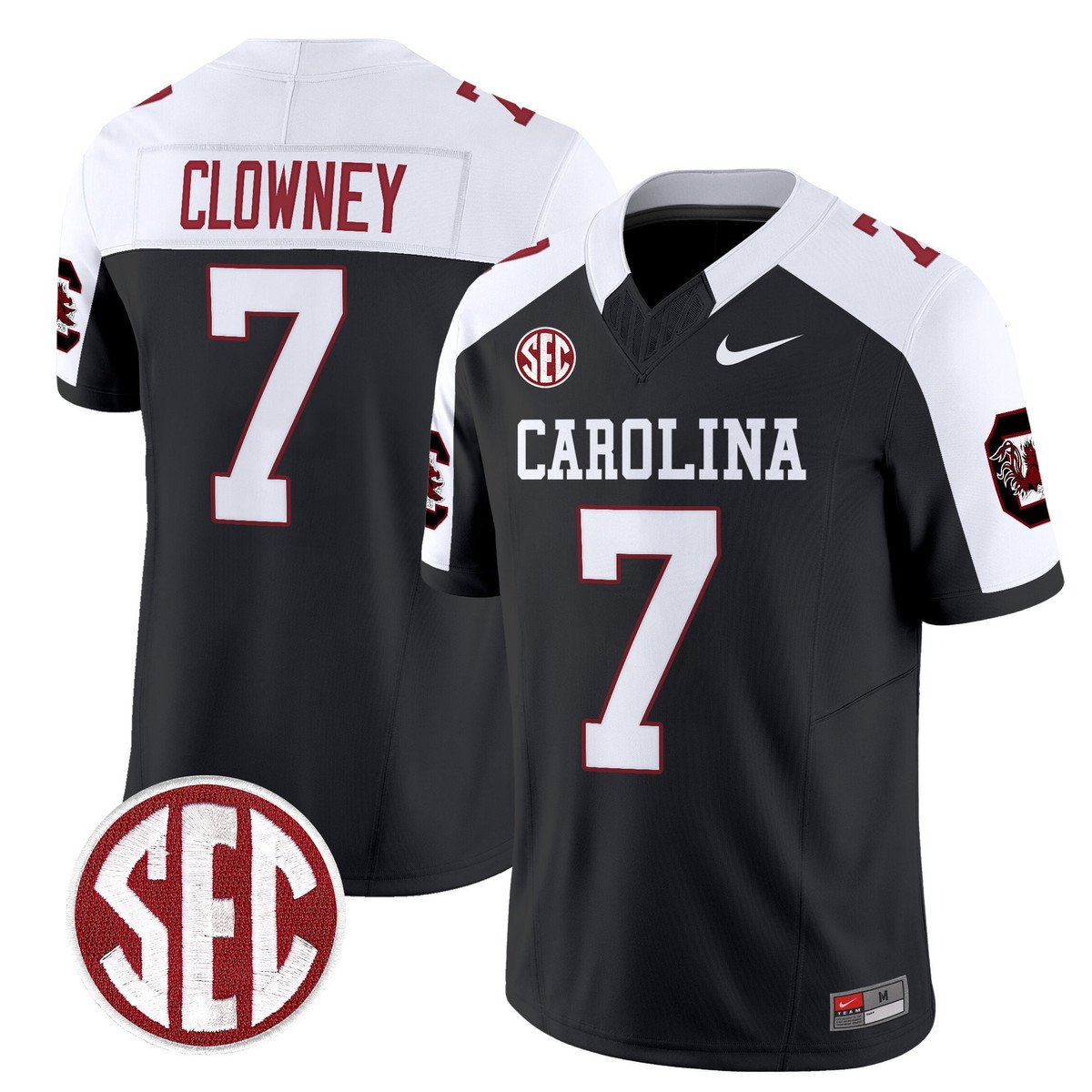 Jadeveon Clowney Jersey #7 Carolina 1980 Throwback Rebrand 2026 Black Alter