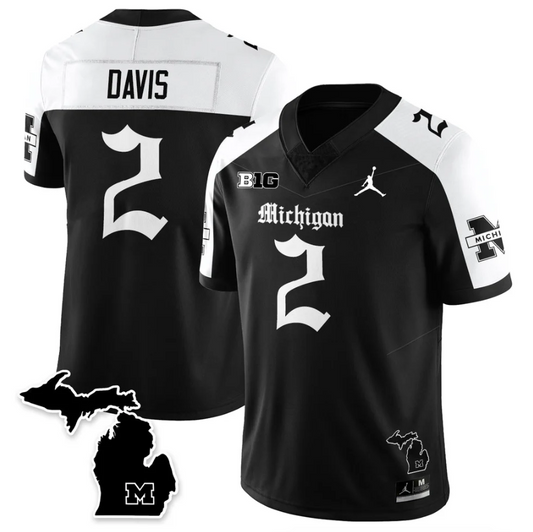Jadyn Davis Jersey #2 Michigan Wolverines Gothic Vapor Limited Stitched