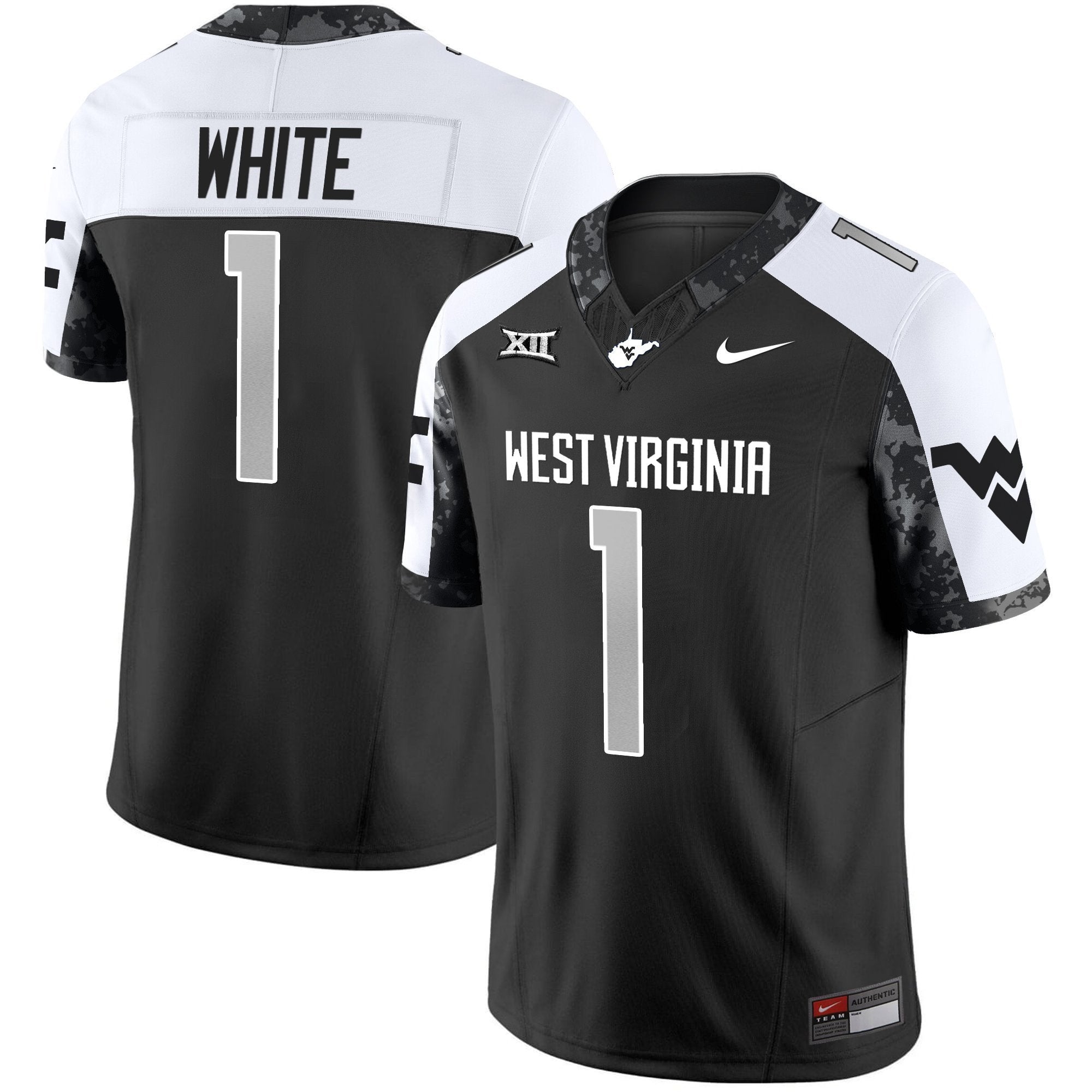 Jahiem White Jersey #1 West Virginia Mountaineers 2025 Stitched Alternate