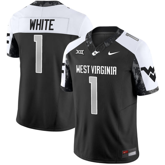 Jahiem White Jersey #1 West Virginia Mountaineers 2025 Stitched Alternate
