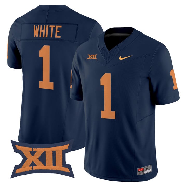Jahiem White Jersey #1 West Virginia Mountaineers 1965 Throwback Stitched
