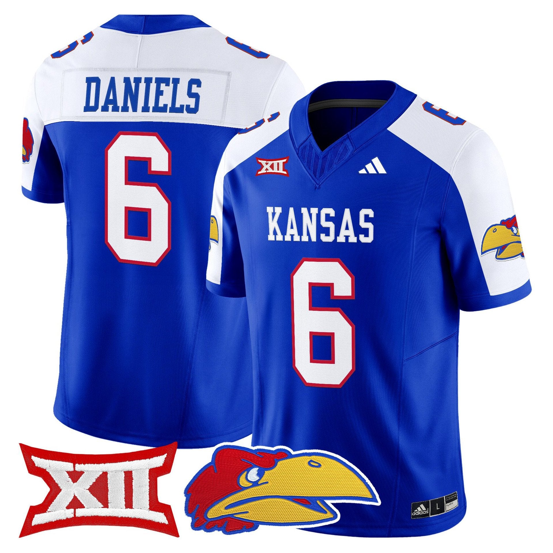 Jalon Daniels Jersey #6 Kansas Jayhawks 2025 Vapor Limited Stitched Royal Alter