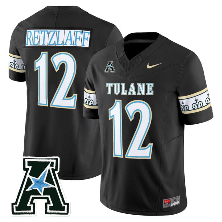 Jake Retzlaff Jersey #12 Tulane Green Wave 2025 City Edition Stitched