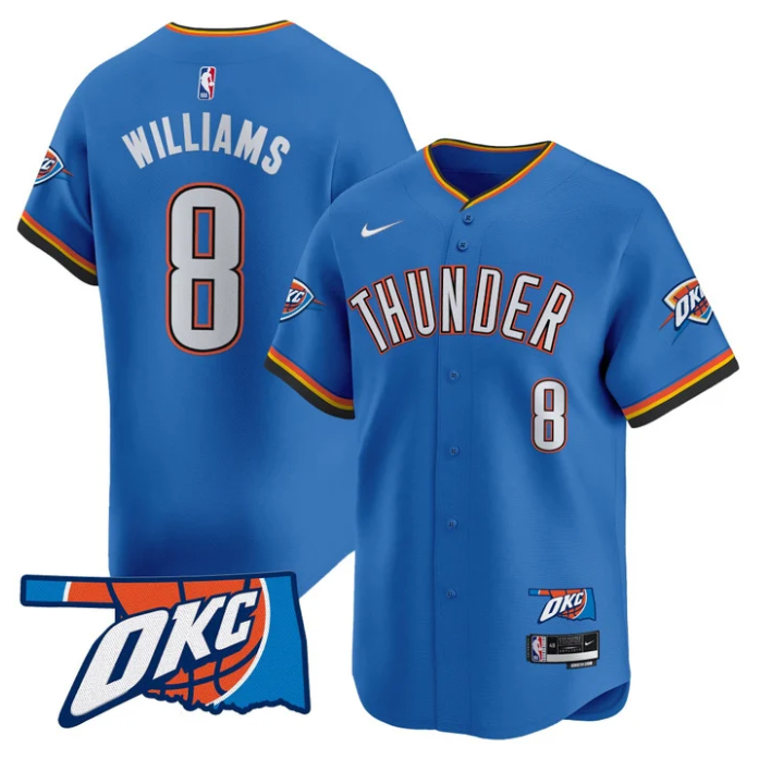 Jalen Williams Jersey #8 Oklahoma City Thunder Vapor Baseball Stitched Icon