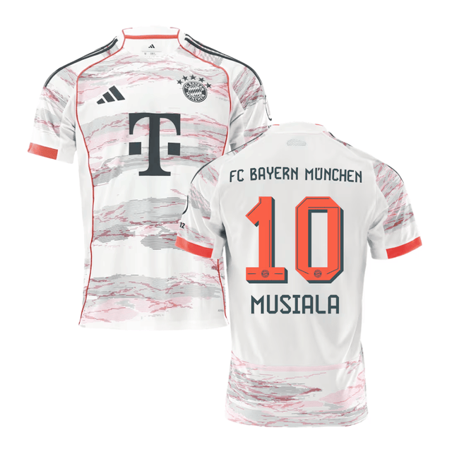 Jamal Musiala #10 Bayern Munich 2025-26 Away Men Jersey – White