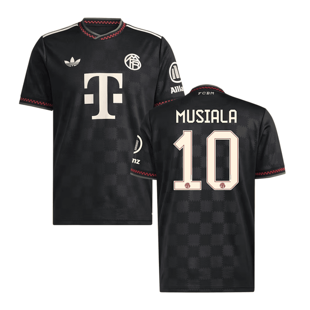 Jamal Musiala #10 Bayern Munich 2025-26 Third Men Jersey – Black