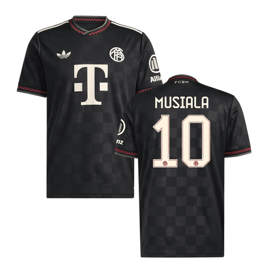 Jamal Musiala #10 Bayern Munich 2025-26 Third Men Jersey – Black