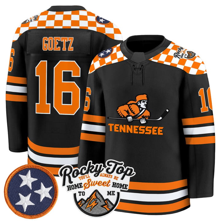 James Goetz Jersey #16 Tennessee Volunteers 2025-26 Hockey Premium Stitched