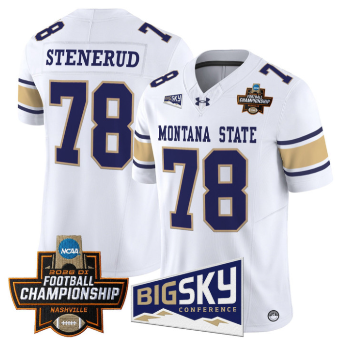 Jan Stenerud Jersey #78 Montana State Bobcats 2026 Football Championship White