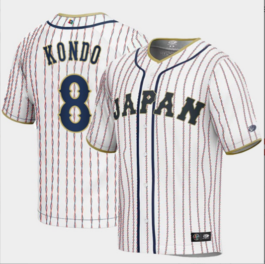 Japan Baseball Kensuke Kondo World Baseball Classic Jersey – White