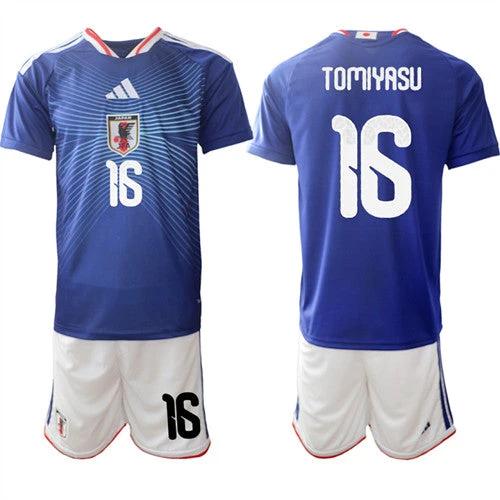 Japan #16 TOMIYASU Jersey National Team x World Cup 2026 Home Blue On Field Soccer