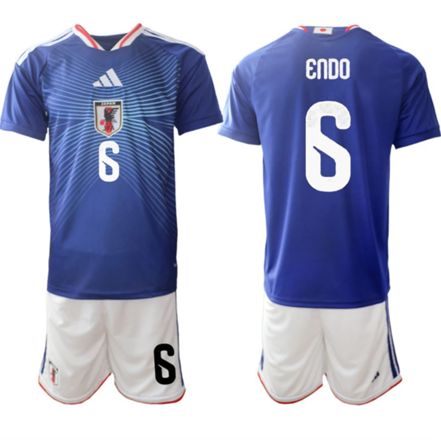 Japan #6 Wataru Endo Blue 2026 World Cup Home Soccer Jersey Suit
