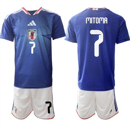 Japan #7 MITOMA Jersey National Team x World Cup 2026 Home Blue On Field Soccer