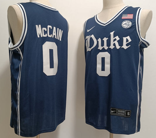 Jared McCain Jersey #0 Duke Blue Devils College Basketball Stitched White